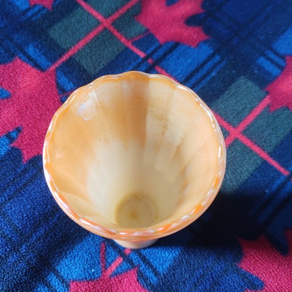 Vintage Fire King Peach Luster Vase - Picture 2 of 6